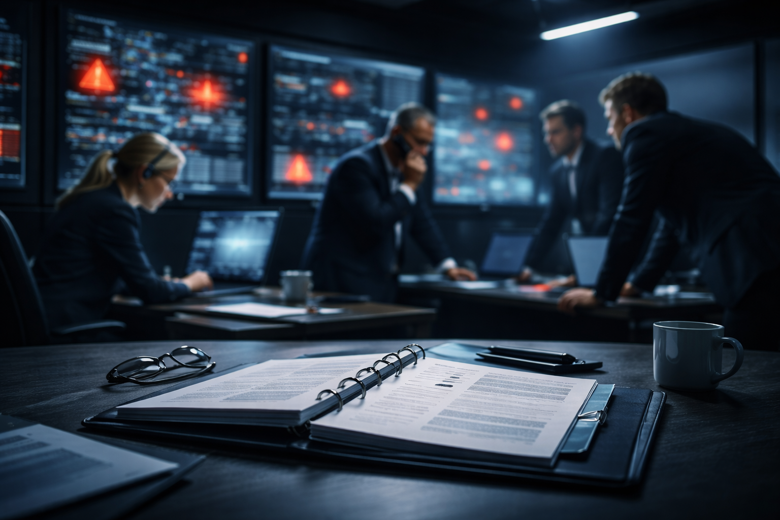 Krisenstab bei einer Cyber-Krisen&uuml;bung